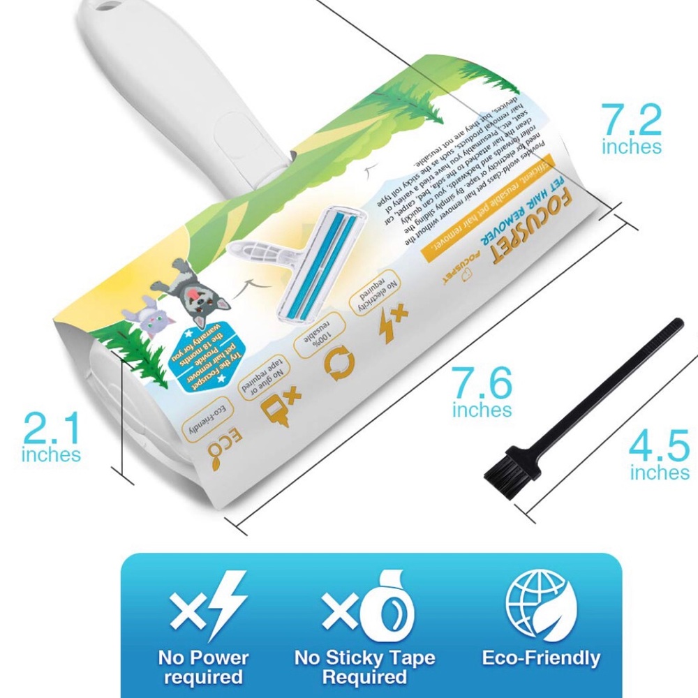 Pet Hair Remover Roller with Self-Cleaning